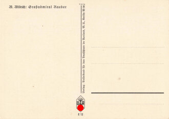 Ansichtskarte "W.Willrich: Kapitänleutnant Prien - Großadmiral Raeder"
