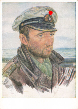 Ansichtskarte "Unsere U-Boot-Waffe W.Willrich: Kapitänleutnant Frauenheim, erfolgreicher U-Boot-Kommandant"