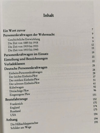 "Personenkraftwagen der Wehrmacht" 195 Seiten, ca DIN A5, gebraucht