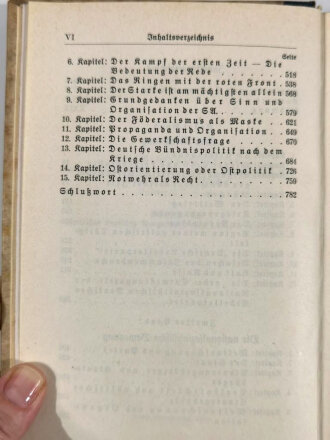 "Mein Kampf Hochzeitsausgabe der Stadt Bielefeld", 1941, 781 Seiten, guter Zustand, etwas fleckig