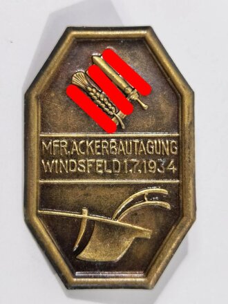 Blechabzeichen " MFR. Ackerbautagung Windsfeld...