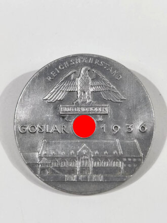 Leichtmetallabzeichen " Reichsnährstand Goslar 1936 " Durchmesser 38mm