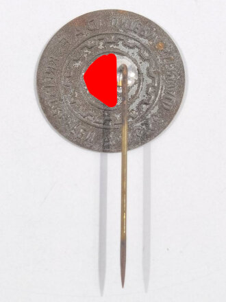 Anstecknadel " DAF, Kreistreffen Unterwesterwald 23. 9. 1934 " Durchmesser 21mm