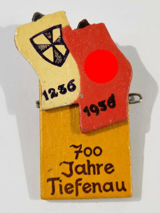 Abzeichen aus Holz " 700 Jahre Tiefenau 1236- 1936 "