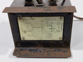 SB Zusatz 33 für den Feldfernsprecher 33. Funktion nicht geprüft, datiert 1941