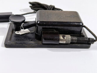Luftwaffe Morsetaste Ln 26902, ungereinigtes Stück, Funktion nicht geprüft, das Kabel alt ergänzt