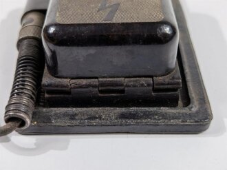 Luftwaffe Morsetaste Ln 26902, ungereinigtes Stück, Funktion nicht geprüft, das Kabel alt ergänzt