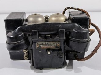 British  WWII Military Field Telephone Set F MK II , not tested