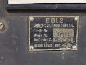 Luftwaffe Blindlande Empfänger E Bl.2,  Fl 27121 . Originallack, Funktion nicht geprüft, ungereinigtes Stück