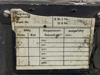 Luftwaffe Blindlande Empfänger E Bl.2,  Fl 27121 . Originallack, Funktion nicht geprüft, ungereinigtes Stück