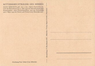 Ansichtskarte "Ritterkreuzträger des Heeres:...