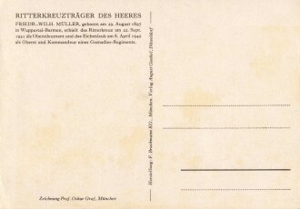 Ansichtskarte "Ritterkreuzträger des Heeres:...