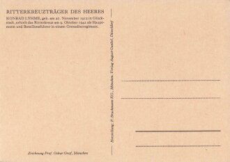 Ansichtskarte "Ritterkreuzträger des Heeres: Konrad Lyhme"