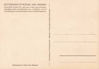 Ansichtskarte "Ritterkreuzträger des Heeres: Walter Herold"