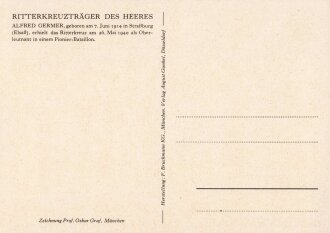 Ansichtskarte "Ritterkreuzträger des Heeres: Alfred Germer"