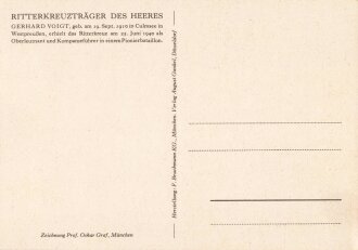 Ansichtskarte "Ritterkreuzträger des Heeres: Gerhard Voigt"