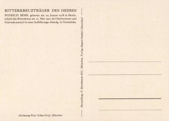 Ansichtskarte "Ritterkreuzträger des Heeres: Winrich Behr"