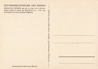 Ansichtskarte "Ritterkreuzträger des Heeres:...