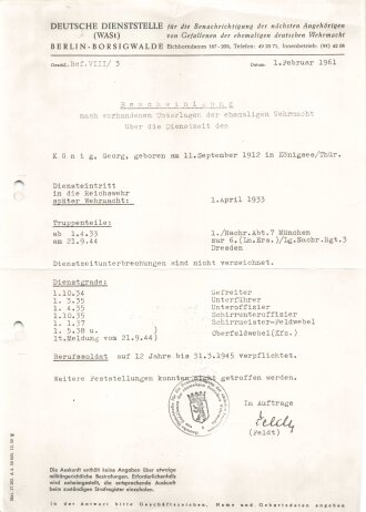 Urkundengruppe eines Feldwebels der Luftnachrichten Ers. Komp. 5/15 Augsburg, dazu Auskunft des Soldaten der WASt.