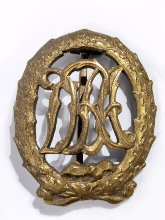 Deutsches Turn- und Sportabzeichen DRA in Bronze, Hersteller Lauer Nürnberg Fertigung vor 2.Weltkrieg