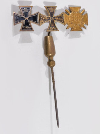 Miniatur 12mm, Eisernes Kreuz 1914, Kriegsverdienstkreuz Braunschweig, Ehrenkreuz für Frontfämpfer