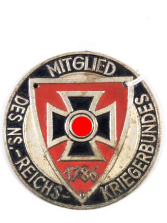 Türplakette " Mitglied des N.S. Reichskriegerbund " Durchmesser 50mm
