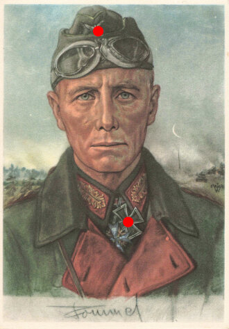 Ansichtskarte: Unsere Panzerwaffe W.Willrich: "Ritterkreuzträger Generalfeldmarschall Rommel"
