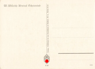 Ansichtskarte W.Willrich: "Ritterkreuzträger Admiral Schniewind"