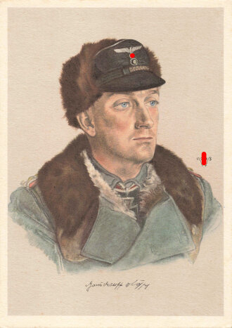 Ansichtskarte W.Willrich: "Ritterkreuzträger Hauptmann Hans Detleff von Soffel"