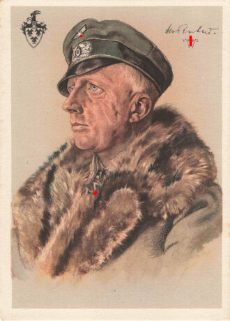 Ansichtskarte W.Willrich: "Ritterkreuzträger Major d. R. Hans von Rochowl"