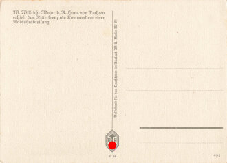 Ansichtskarte W.Willrich: "Ritterkreuzträger Major d. R. Hans von Rochowl"