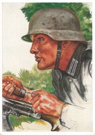Ansichtskarte: Unsere Panzerwaffe W.Willrich: "Ein Panzer-Pionier"