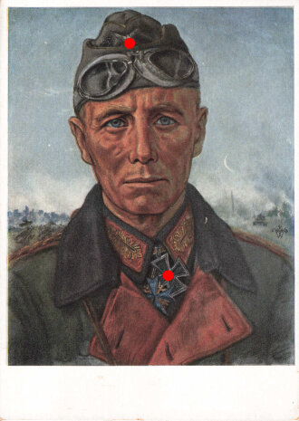 Ansichtskarte: Unsere Panzerwaffe W.Willrich: "General Rommel" Führer einer Panzer Division