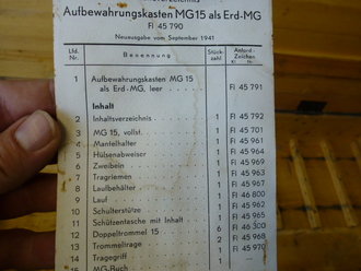Transportkasten MG15 als Erd-MG, Originallack, ungereinigt, selten