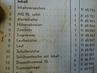 Transportkasten MG15 als Erd-MG, Originallack, ungereinigt, selten