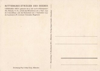 Ansichtskarte Ritterkreuzträger des Heere: "Gerhard Hein"