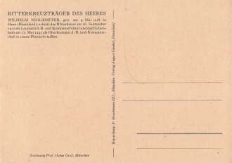 Ansichtskarte Ritterkreuzträger des Heere: "Wilhelm Niggemeyer"