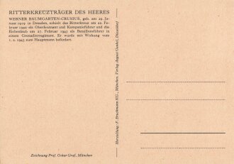 Ansichtskarte Ritterkreuzträger des Heere: "Werner Baumgarten-Crusius"