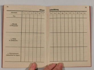 Sportleistungsbuch der Deutschen Reichspost datiert 1939, nur persönliche Daten eingetragen, keine weiteren Eintragungen keine Stempel