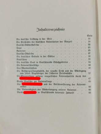 "Deutschlands koloniales Vermächtnis", Berlin, 1938, 100 Seiten