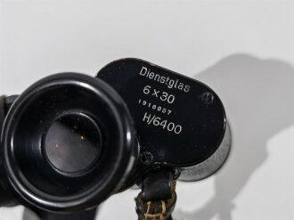 Dienstglas 6x30 Wehrmacht, Hersteller Carl Zeiss Jena. Sehr guter Zustand