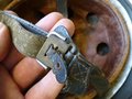 Stahlhelm für Fallschirmjäger, in allen Teilen originales Stück