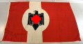 Nationalsozialistischer Reichsbund für Leibesübungen NSRL, Lagerfahne mit etlichen kleineren Fehlstellen. Maße 119 x 200cm