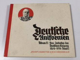 Sammelbilderalbum "Deutsche Uniformen - Album: Das Zeitalter der Deutschen Einigung 1864-1914, Band 2" 40 Seiten, komplett