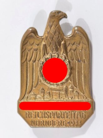 Massives Abzeichen NSDAP Reichsparteitag Nürnberg 1933