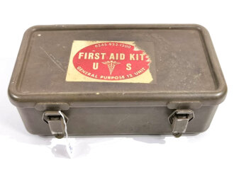 U.S. 1967 dated First aid kit, empty box