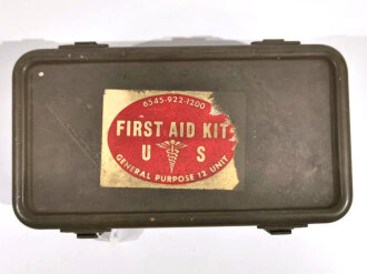 U.S. 1967 dated First aid kit, empty box