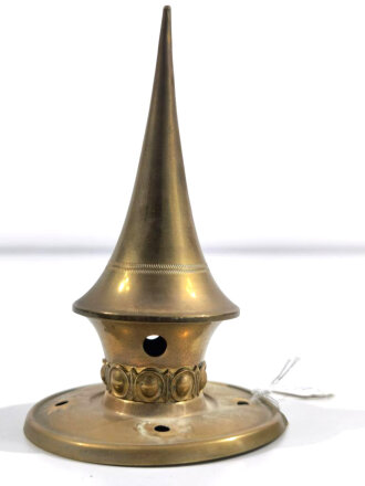 Abschraubbare Spitze mit Teller für eine Pickelhaube