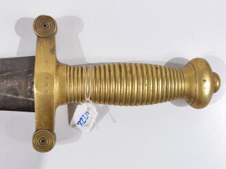 Frankreich Faschinenmesser 1831 Manufactur Royale de Chatellerault, hergestellt im Februar 1832, Klinge mit Scharten