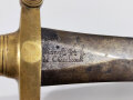 Frankreich Faschinenmesser 1831 Manufactur Royale de Chatellerault, hergestellt im Februar 1832, Klinge mit Scharten